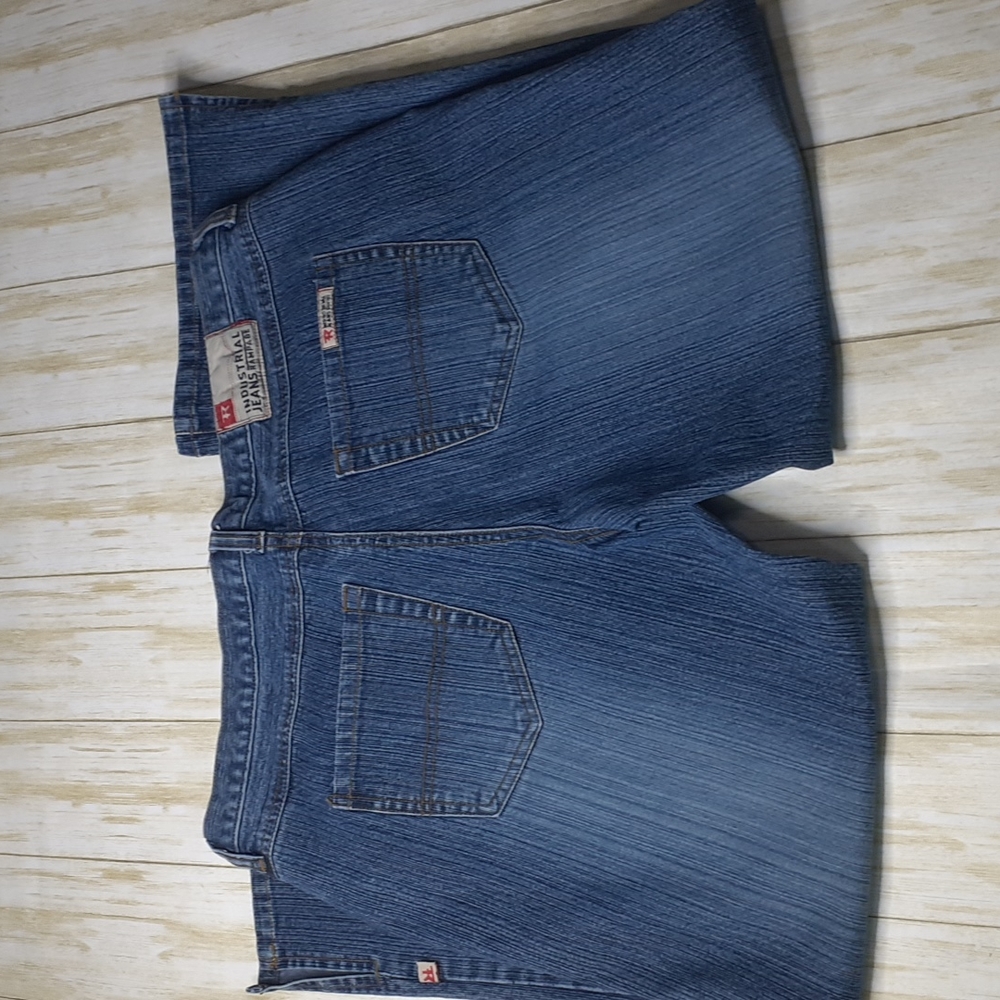 R Industrial Jeans Rampage Blue Denim Capris Size 13 Style 2KL3066 Split Cuffs